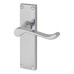 Exel Polished Chrome Victorian Scroll Latch Door Handle - 155 x 42mm