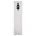Exel Finger Plate - Ladies Toilet Door Sign - 300 x 75mm - Satin Anodised Aluminium