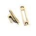 From The Anvil Reeded Locking Mortice & Hook Plate Window Fastener - Reversible - Aged Brass