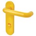 Hoppe AR600/25 Golden Yellow Nylon Steel Core Safety Bathroom Door Handle - 78mm c/c - Paris Range