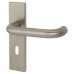 Exel Satin Stainless Steel 19mm Return to Door Keyhole Lock Door Handle - Square - 57mm c/c