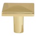 Hampstead Pyramid Style Square Cabinet Knob - 29 x 29mm - Polished Brass