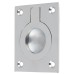 Exel Rectangular Flush Ring Cabinet Pull Handle - 63 x 50mm - Satin Chrome