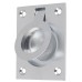 Exel Rectangular Flush Ring Cabinet Pull Handle - 63 x 50mm - Satin Chrome