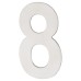 Exel 100mm Concealed Screw Fix Door Numeral - 8 - Polished Stainless Steel 