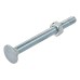 Carriage / Coach Bolt with Nut - M10 x 180mm - Zinc Plated - Pack of 5