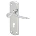 Exel Polished Chrome Keyhole Lock Door Handle - Rome Range - 170 x 50mm
