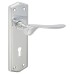 Exel Polished Chrome Keyhole Lock Door Handle - Rome Range - 170 x 50mm