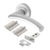 Heritage Brass by M Marcus Centaur Latch Door Handle on Rose Kit - Satin Chrome