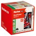 Fischer DuoPower Nylon Wall Plug with Screws - 8 x 40mm - Red & Grey - Pack of 50