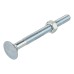 Carriage / Coach Bolt with Nut - M8 x 100mm - Zinc Plated - Pack of 5