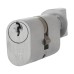 Eurospec 5 Pin 60mm Oval Thumbturn Cylinder - 30mm Turn + 30mm - Satin Chrome - Keyed to Differ