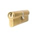 Yale 1 Star 6 Pin Kitemarked 80mm Euro Double Cylinder - 35 + 45mm - Pol Brass - Keyed Alike - Pair