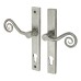 Olde Forge Monkey Tail Multipoint Door Handle - Euro - RH - 92mm c/c - Pewter
