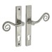 Olde Forge Monkey Tail Multipoint Door Handle - Euro - RH - 92mm c/c - Pewter