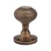 Exel Reeded Beehive Mortice Door Knob - 60mm Rose Diameter - Antique Brass