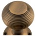 Exel Reeded Beehive Mortice Door Knob - 60mm Rose Diameter - Antique Brass