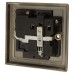 Knightsbridge 13A 1 Gang Double Pole Switched Socket - Antique Brass with Black Insert