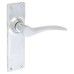 Hampstead Satin Chrome Latch Door Handle - Buckingham Range - 152 x 41mm