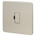Knightsbridge 13A 1 Gang Screwless Flat Plate Unswitched Fused Spur - Brushed Chrome