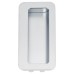 Exel Rectangular Flush Recessed Sliding Door Cabinet Pull Handle - 110 x 56mm - Satin Chrome