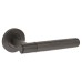 Alexander and Wilks Dark Bronze Hammered Door Handles on Round Rose - Spitfire Range 