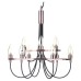 BHS Alana 9 Light Chandelier Ceiling Light - Copper Fittings with Black Cable