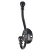 Exel Diecast Ball End Single Hat & Coat Hook - 130 x 35mm - Black