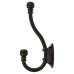 Exel Diecast Ball End Single Hat & Coat Hook - 130 x 35mm - Black