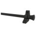 Exel Stair Rod with Fluted Finials - 900mm Length - Matt Black