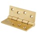 Double Phosphor Bronze Washered Butt Door Hinge - 100 x 75 x 4mm - Polished Brass - Pair