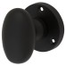 Exel Victorian Oval Mortice Door Knob - 61mm Rose Diameter - Matt Black