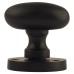 Exel Victorian Oval Mortice Door Knob - 61mm Rose Diameter - Matt Black