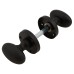 Exel Victorian Oval Mortice Door Knob - 61mm Rose Diameter - Matt Black