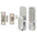 Arrone AR195 Fire Rated Mechanical Code Lock with Intumescent - Holdback Option - Satin Chrome