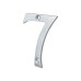76mm Screw Fix Door Numeral - 7 - Satin Chrome