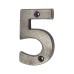 Olde Forge 78mm Screw Fix Door Numeral - 5 - Pewter