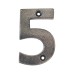Olde Forge 78mm Screw Fix Door Numeral - 5 - Pewter