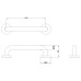 Fitzroy of London 32mm Stainless Steel Grab Rail - 450mm Length - Satin Stainless Steel