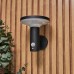 Forum Zink Claire 2W LED Solar Outdoor Down Wall Light with PIR - IP44 - 3000K Warm White - Black