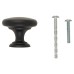 Crofts & Assinder Monmouth Round Cabinet Knob - 38mm Diameter - Matt Black