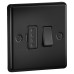 Knightsbridge 13A 1 Gang Round Edge Switched Fused Spur - Matt Black