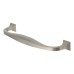 Crofts & Assinder Corbusier 14mm D-Bar Cabinet Pull Handle - 128mm Centres - Brushed Nickel