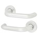 Exel Satin Aluminium 20mm Return to Door Handles on Round Rose 