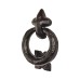Elan Ring Door Knocker - 125 x 95mm - Metalized Antique Black Iron