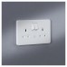 Knightsbridge 13A 2G DP Switched Socket with Photocell Nightlight Function - Matt White/White