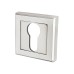Exel Square Escutcheon - 52 x 52mm - Euro - Polished Chrome