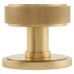 Hampstead Knurled Centre Door Knob - 80mm Rose Diameter - Polished Brass