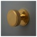 Hampstead Knurled Centre Door Knob - 80mm Rose Diameter - Polished Brass