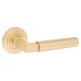 Burlington BUR30 Satin Brass Door Handles on Round Stepped Rose - Westminster Range 